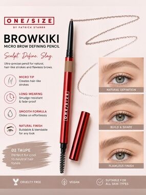 ONE/SIZE Browkiki Micro Brow Defining Pencil — Taupe